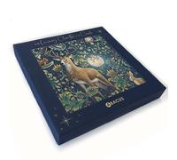 Abacus Cards Christmas Cards Box of 10 - Woodland Winter Animals Embossed with Foil Details - Eco-Friendly & Recyclable