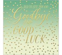 Abacus Cards Contemporary 'Sorry You're Leaving' Greeting Card - Goodbye And Good Luck - Embossed With A Foil Finish - From The Velvet Ink Range