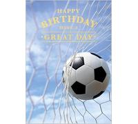 Abacus Cards FOOTBALL Goal Birthday Card Granite Range, 126mm x179mm