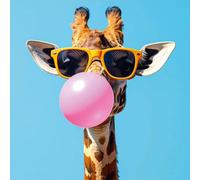 Abacus Cards Funny Blank Notecards Pack of 6, Cool Giraffe Design | Eco-Friendly, Made in the UK, Suitable for Birthdays, Thank You & Other Occasions