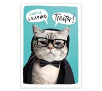 Abacus Cards Funny Leaving Card for Colleague - Amusing Traitor Cat, Eco-Friendly & Made in the UK