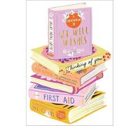 Abacus Cards Get Well Card - Get Well Stack of Books Embossed with a Foil Finish - Eco-Friendly and Recyclable