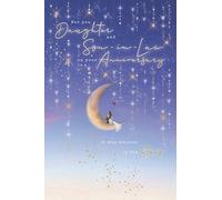 Abacus Cards 'Happy Anniversary' Greeting Card - Daughter & Son-in-Law Stargazing From Moon - From The Porcelain Rose Range - Embossed With A Rose Gold Foil Finish