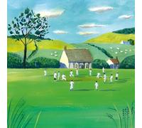 Abacus Cards Male Birthday Card - Happy Birthday Card for Men with Artistic Mary Stubberfield Cricket on the Green Design
