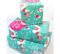 Abacus Cards Wrapping Paper 12620A Birthday Llamas Gift Wrap Pack with 2 Sheets and 2 Tags, Plastic Free & FULLY RECYCLABLE, Multicoloured
