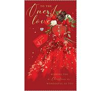Abacus Christmas Card To the One I Love - Figure Holding Christmas
