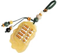 Abacus Feng Shui Pendant Keychain Ethnic Style Engraved Natural Material Key Ring Car Ornament Can Be Hung On Bags A Wish-fulfilling Gift For Men