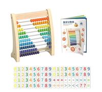 Abacus for Kids, Educational Abacus | Wooden 10-Row Counting Frame fuor Todlers & Preschoolers | Montesori Math Learning Toy for Early Development, Colorful Number Beads