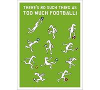Abacus Male Birthday/Blank Card - General Funny Card for Men - 'Too Much Football' - Eco-Friendly & Recyclable Cards