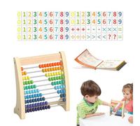 Abacus Math | Educational Counting Toy - 10-Row Wooden Counting Frame with Beads - Teach, Addition, and Subtraction, Preschool Learning Math Girls 3-5