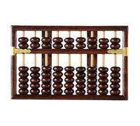 Abacus Numicons Abacus 9 Column Wooden Chinese Japanese Calculator Educational Counting Tool Activity Educational(Bruin)