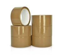 Abacus Range Brown Parcel Tape 48mm x 66m, 6 Pack | Heavy Duty Packing Tape for Moving Boxes, Shipping & Storage | Strong Adhesive Box Sealing | Low Noise