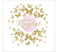 Abacus Wedding Regret Card - Gold Butterflies with a Stunning Foil Finish (ABA-11382)