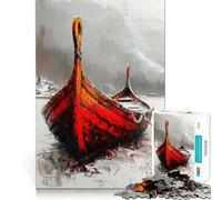Abadonned Viking Boat 1000 Piece Jigsaw Puzzle for Adults Mindful Game High Def Print Happy Challenge Thoughtful Gift (38x52cm)