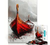 Abadonned Viking Boat 1000 Piece Jigsaws for Adults Puzzle DownTime Game Decompress Fun Challenge Fine Art (50x75cm)