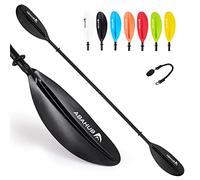 Abahub 1 x Kayak Paddles, 90.5 Inches Kayaking Oars for Boating, Canoeing with Free Paddle Leash, Aluminum Alloy Shaft Black Plastic Blades