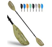 Abahub Adjustable Kayak Paddle 210-230 cm/82-90 Inches Floating Kayaking Oars Boating Oars Canoeing Oars Camouflage