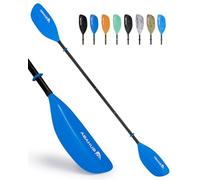 Abahub Adjustable Kayak Paddle 210-230 cm/82-90 Inches Floating Kayaking Oars Boating Oars Canoeing Oars Blue