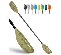 Abahub Adjustable Kayak Paddle 230-250 cm/90.5-98.4 Inches Floating Kayaking Oars Boating Oars Canoeing Oars Camouflage