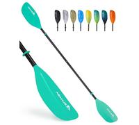 Abahub Adjustable Kayak Paddle 230-250 cm/90.5-98.4 Inches Floating Kayaking Oars Boating Oars Canoeing Oars Mint Green