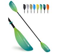 Abahub Adjustable Kayak Paddle 230-250 cm/90.5-98.4 Inches Floating Kayaking Oars Boating Oars Gradient Green Print