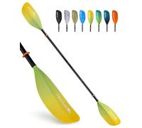 Abahub Adjustable Kayak Paddle 230-250 cm/90.5-98.4 Inches Floating Kayaking Oars Boating Oars Gradient Yellow Print
