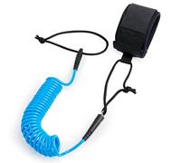 Abahub Coil SUP Leash, 10 ft Lite Coiled Paddle Board Leashes, 5mm Thick Legrope Strap for Longboard Surfboards, Stand-up Paddleboards, iSUP Replacement Leg Rope,Blue