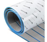 Abahub EVA Foam Boat Decking 48''x16.8'' Self-Adhesive Faux Teak Marine Flooring Sheet Traction Pad for Boats Surfboard, Gray with Blue Seam Lines
