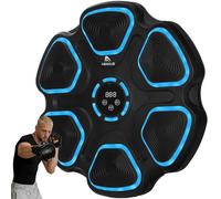 Abahub Music Boxing Machine for Adults & Kids - 11 Modes & Bluetooth Boxing Punch Machine, Home Fitness Equipment with Gloves, Wall Mounted Interactive Boxing Target, Nice Gift Choice, Blue Light