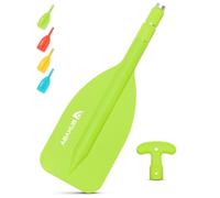 Abahub Premium 21''-42'' Emergency Telescoping Paddle Aluminium Shaft for Canoeing Boating Kayaing Lightweight Oars Green, 1 Paddle