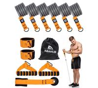 Abahub Resistance Bands 300lbs, Resistance Bands with Carrying Bag, Workout Bands with Door Anchor Ankle Straps,Home Gym Set, Muscle Training, Strength, Slim, Physical Therapy, Shape Body, Yoga, Gray