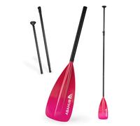 Abahub SUP Paddles - 3 Piece Adjustable Stand up Paddle - Lightweight Oar for Paddleboard, Aluminum Alloy PU Coated Shaft 68" - 84", Gradient Pink Print Plastic Nylon Blade