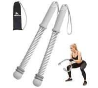 Abahub Weighted Cordless Battle Rope, Portable Silent Home Gym Equipment, Space Saving Indoor Workout Ropeless Battle Rope with Gloves & Storage Bag, HIIT and Low-Impact Aerobic Training, 2 Pieces