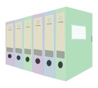 Abaigeal 6 Pack Box Files A4, Colored Plastic Filing Box 75mm Spine Files Box Foldable Foolscap Fits A4 Archiving Box Document Box for File Organiser Office & School - 3 Colored
