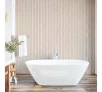 ABAKUHAUS Ivory Peel & Stick Wallpaper for Home, Victorian Swirls in Striped Pattern Baroque Style Renaissance Inspirations Image, Self-Adhesive Living Room Kitchen Accent, 33 cm x 250 cm, Cream Tan