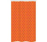 ABAKUHAUS Orange and Pink Stall Shower Curtain, Abstract Polka Dot, Fabric Bathroom Decor Set with Hooks, 47" x 70", Orange and Pink