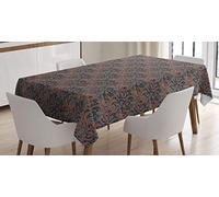 ABAKUHAUS Persian Tablecloth, Paisley Pattern with Oriental Style Flower Arrangement Middle Eastern Leaf Motifs, Dining Room Kitchen Table Cover, Rectangular 140 x 200 cm, Multicolor