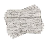 ABAKUHAUS Rustic Placemats, Oak Surface Pattern Woods Theme Horizontal Maps Plank Nature Artsy Design, Washable Fabric Dining Room Kitchen Table Decoration Digital Print, Coconut