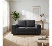Abakus Direct Boston 2 Seater Sofa In Black Basket Weave