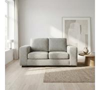 Abakus Direct Boston 2 Seater Sofa In Light Grey Basket Weave