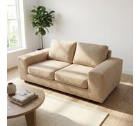 Abakus Direct Boston 3 Seater Sofa Basket Weave in Beige Abakus Direct Beige