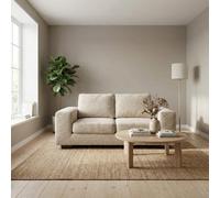 Abakus Direct Boston 3 Seater Sofa In Cream Basket Weave