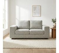 Abakus Direct Boston 3 Seater Sofa In Light Grey Basket Weave