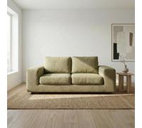 Abakus Direct Boston 3 Seater Sofa In Olive Green Basket Weave