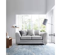Abakus Direct Chicago Spill-Proof Velvet 2 Seater Sofa in Light Grey Abakus Direct Light Grey