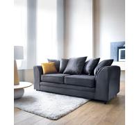 Abakus Direct Chicago Spill-Proof Velvet 3 Seater Sofa in Dark Grey Abakus Direct Dark Grey