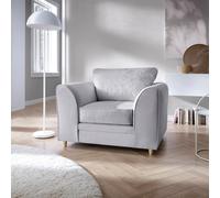 Abakus Direct Chicago Spill-Proof Velvet Armchair in Light Blue Abakus Direct Light Blue
