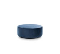 Abakus Direct Chicago Spill-Proof Velvet Large Quilted Swivel Footstool in Dark Blue Abakus Direct Dark Blue