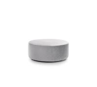 Abakus Direct Chicago Spill-Proof Velvet Large Quilted Swivel Footstool in Light Grey Abakus Direct Light Grey