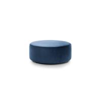 Abakus Direct Chicago Spill-Proof Velvet Large Swivel Footstool in Dark Blue Abakus Direct Dark Blue